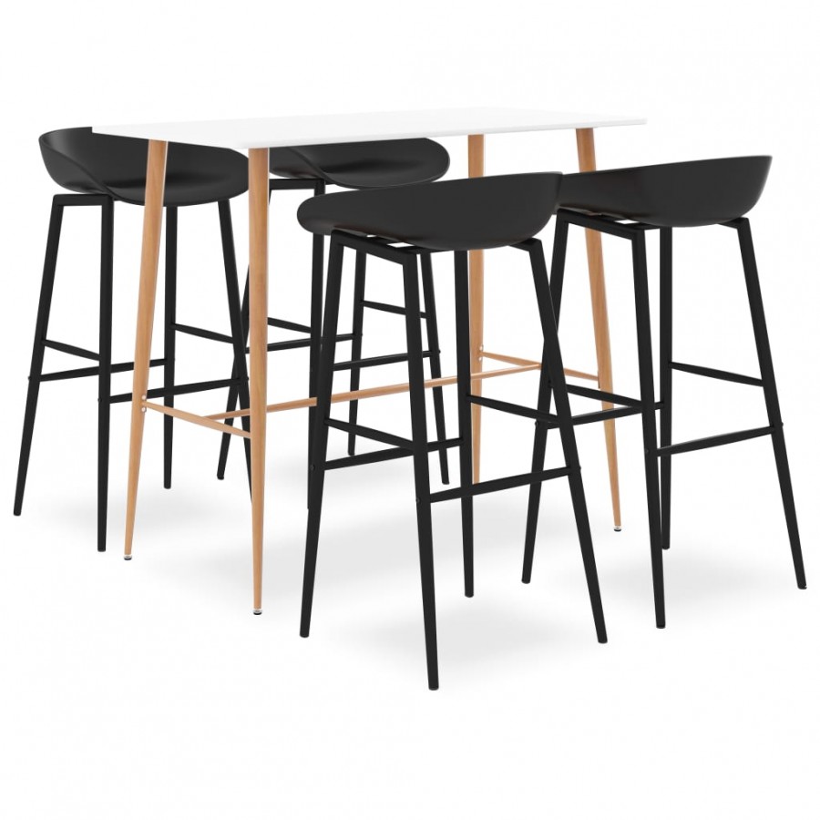 Ensemble de bar 5 pcs Blanc et noir