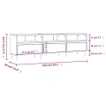 Meuble TV chêne fumé 150x30x44,5 cm bois d'ingénierie