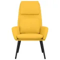 Chaise de relaxation Jaune moutarde Tissu