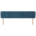 Tête de lit avec oreilles Bleu foncé 203x23x78/88 cm Velours