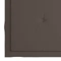 Chaises de jardin et coussins taupe lot de 4 Bois teck massif