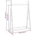 Porte-vêtements 100x45x150 cm Bois de pin massif