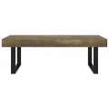 Table basse Marron foncé et noir 120x60x40 cm MDF et fer