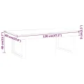 Table basse Marron foncé et noir 120x60x40 cm MDF et fer