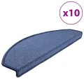 Tapis d'escalier 10 pcs 65x24x4 cm Bleu