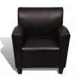 Chaise de canapé Marron foncé Similicuir
