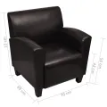 Chaise de canapé Marron foncé Similicuir