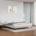 Cadre de lit sans matelas cappuccino 160x200 cm similicuir