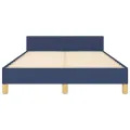 Cadre de lit sans matelas bleu 120x200 cm tissu