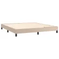 cadre de lit avec matelas LED Cappuccino 180x200 cm