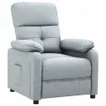 Fauteuil inclinable Gris clair Tissu