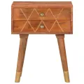 Table de chevet 43 x 30 x 58 cm Bois de manguier massif