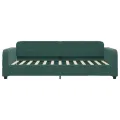 Lit de repos sans matelas vert foncé 90x200 cm velours