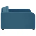 Lit de repos sans matelas bleu 90x200 cm velours