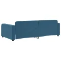 Lit de repos sans matelas bleu 90x200 cm velours