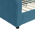 Lit de repos sans matelas bleu 90x200 cm velours
