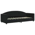 Lit de repos sans matelas noir 80x200 cm velours
