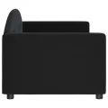 Lit de repos sans matelas noir 80x200 cm velours