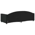 Lit de repos sans matelas noir 80x200 cm velours