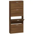 Armoire à chaussures Chêne marron 59x17x150cm Bois d'ingénierie
