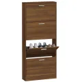 Armoire à chaussures Chêne marron 59x17x150cm Bois d'ingénierie