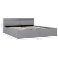 Cadre de lit à rangement hydraulique sans matelas 160x200 cm