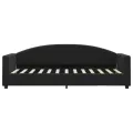 Lit de jour avec matelas noir 80x200 cm velours