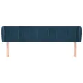 Tête de lit avec oreilles Bleu foncé 183x23x78/88 cm Velours