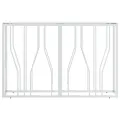 Table console argenté 110x30x70 cm acier inoxydable et verre
