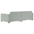 Lit de jour avec gigogne sans matelas gris clair 90x200 cm