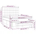 cadre de lit avec matelas Bleu 140x190 cm Tissu