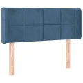 Tête de lit à LED Bleu foncé 103x16x78/88 cm Velours