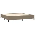cadre de lit avec matelas Taupe 200x200 cm Tissu
