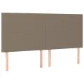 cadre de lit avec matelas Taupe 200x200 cm Tissu