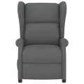 Fauteuil inclinable électrique à oreilles gris foncé tissu