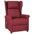 Fauteuil de massage Rouge bordeaux Tissu
