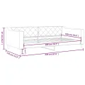 Lit de repos gris foncé 100x200 cm tissu