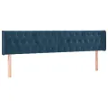 cadre de lit et matelas Bleu foncé 180x200cm Velours