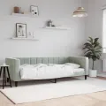 Lit de repos sans matelas gris clair 80x200 cm velours