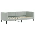 Lit de repos sans matelas gris clair 80x200 cm velours