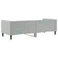 Lit de repos sans matelas gris clair 80x200 cm velours