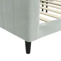 Lit de repos sans matelas gris clair 80x200 cm velours