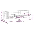 Lit de repos sans matelas gris clair 80x200 cm velours
