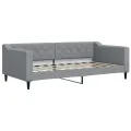 Lit de repos sans matelas gris clair 90x190 cm tissu
