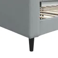 Lit de repos sans matelas gris clair 90x190 cm tissu