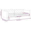 Lit de repos sans matelas gris clair 90x190 cm tissu