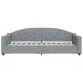 Lit de jour avec gigogne sans matelas gris clair 90x200 cm