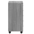Armoire à tiroirs avec roulettes Sonoma gris Bois d'ingénierie