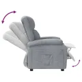 Fauteuil inclinable Gris clair Tissu