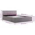 Cadre de lit à rangement hydraulique sans matelas 120x200 cm